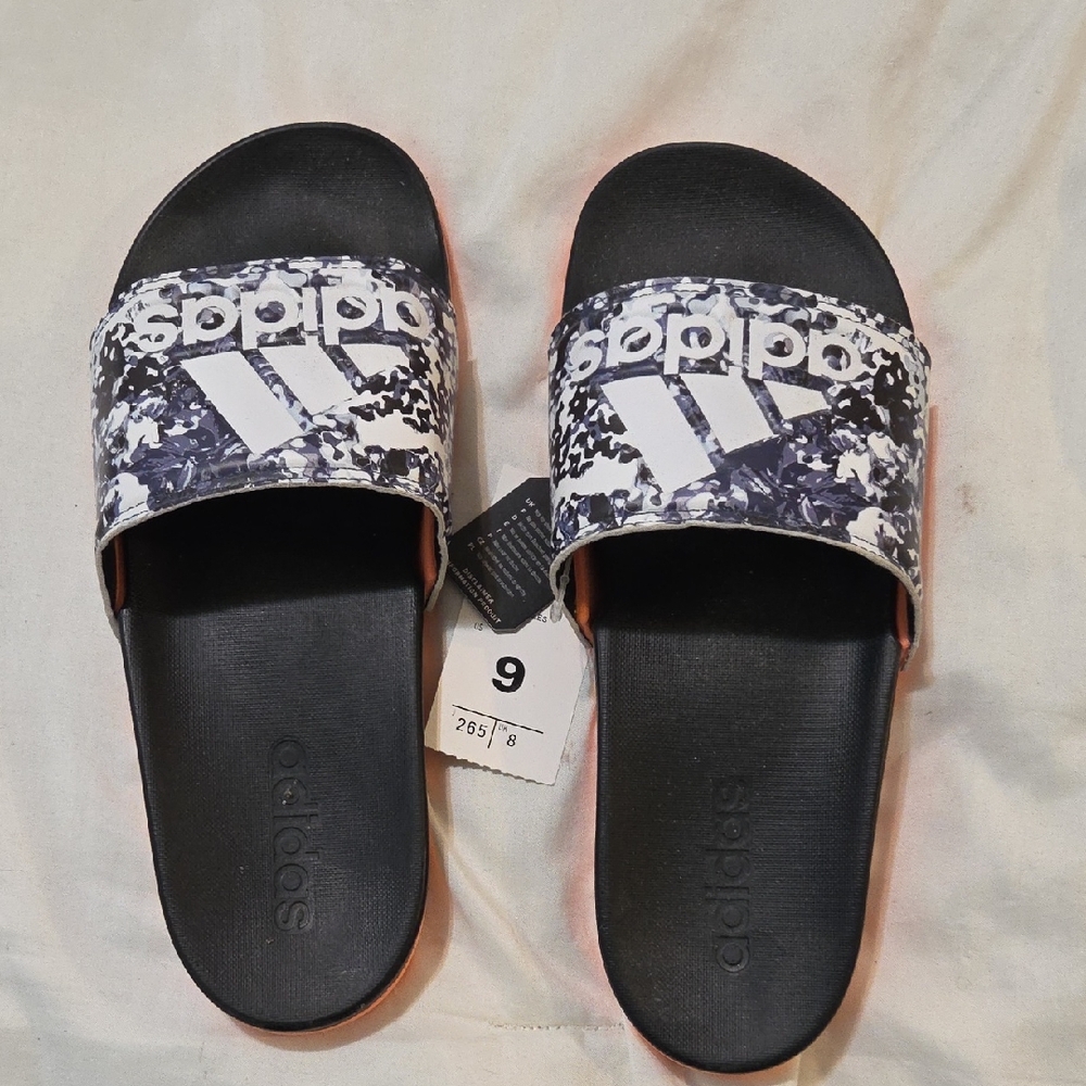 Nwt Adidas Adilette CF + GR W Coral Slide Sandals